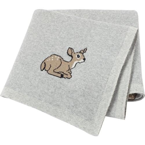 Super Soft Baby Blankets Cotton Knitted Toddler Soft Swaddle Wrap Stroller Basket Cover Infant Crib Bedding Quilt