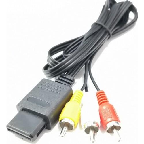 By dhl or ems 100 pcs AV TV RCA Video Cord Cable For Game cube/for SNES GameCube/for N64 64 Wholesale Store hot new