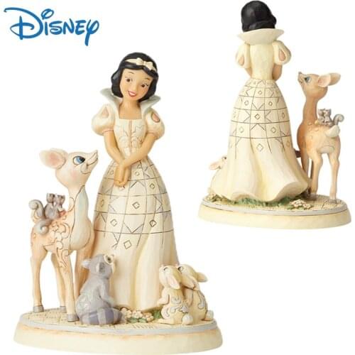 Disney Genuine Princess Action Figure Snow White Anime Figures Cute Resin Dolls Ornaments Collection Model Toys Boxed Kids Gifts