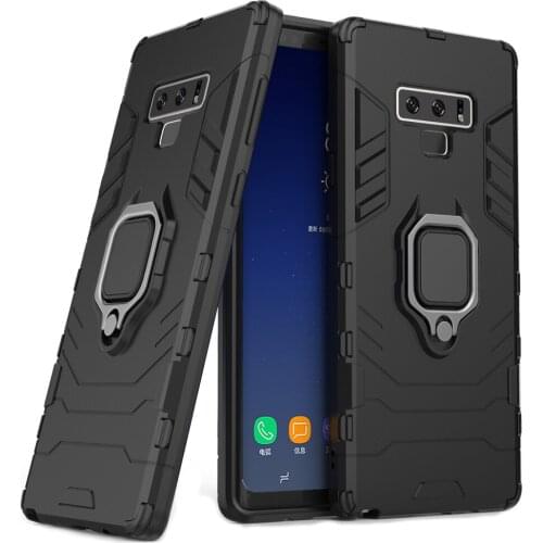 Dual Layer Magnetic Ring Armor Case For Samsung Galaxy Note 9 Impact Protective Back Kickstand Cover For Samsung Galaxy Note 9