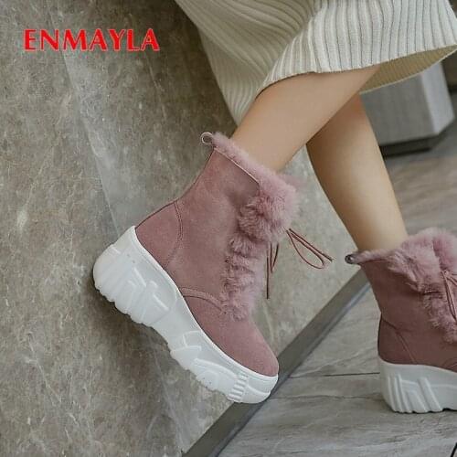 ENMAYLA Women's Wedge Ankle Boots