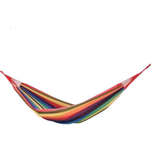 Outdoor recreational hammock widening thickening canvas single indoor Park Camping adults hanging swing patio furniture