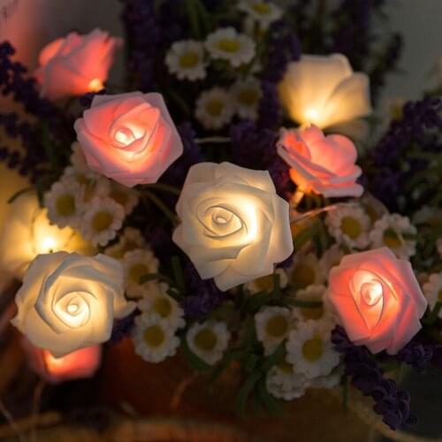 3m String Lights Light Decoration LED Rose for Valentines Day Wedding Girl Heart Room Garden Night Light Firefly Lights Decor