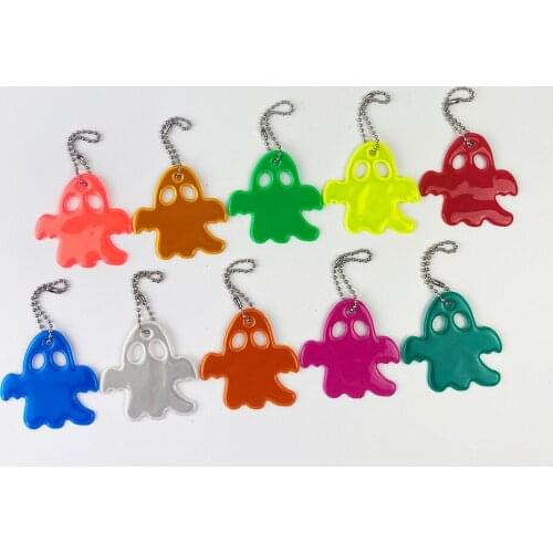 MEILITE 500 candle lights Halloween Reflective pendant charm bag accessories hanger reflective keychain for road safety
