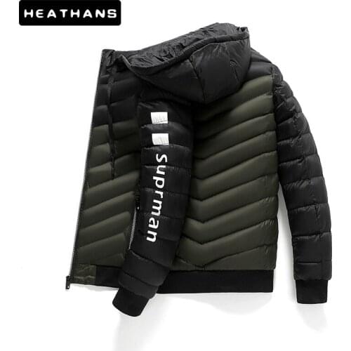 2021 Mens Parkas Winter Jackets Coats Male Thick Warm Hooded Parka Solid Casual Men Outwear Windbreaker Hoodied Down Overcoats
