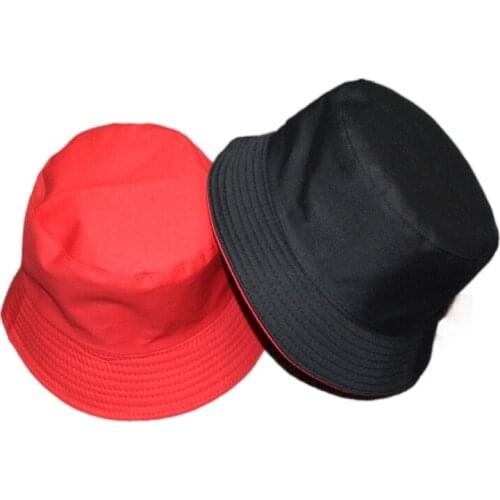 Summer Two Sided Bucket Hat Men Women Fashion Solid Fishing Cap Bob Boy Girl Sun Hat Outdoor Shade Hip Hop Fisherman Hat Panama