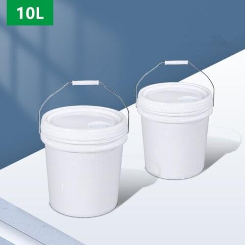10L Plastic Bucket with Lid PP Material Food Grade Househood Container with Oil Nozzle Lid Home Cleaning Tools 1PCS