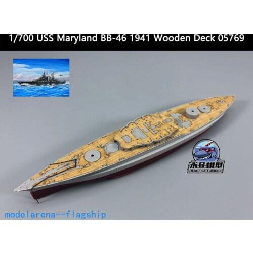 Details about Trumpeter 1/700 USS Maryland BB-46 1941 Battleship Wooden Deck 05769