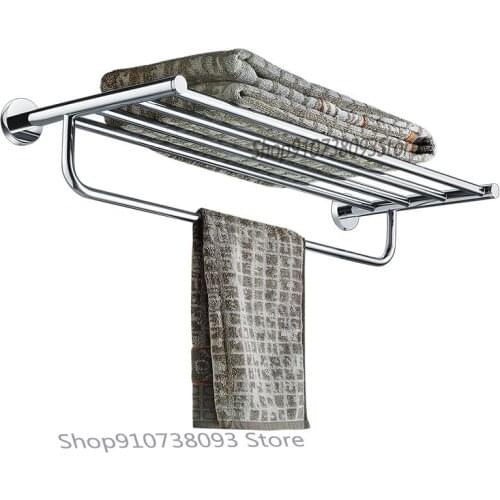 All Copper Bath Towel Rack Bathroom Double Towel Rack Toilet Toilet Multi Layer Rack Rack Clothes Rack