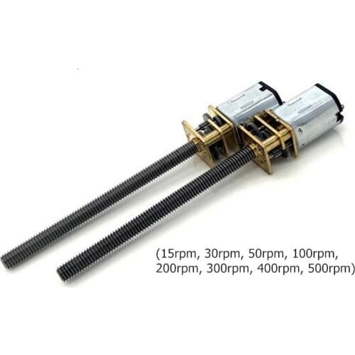 DC 3/6/12V Metal Gear Motor N20 15-500RPM Screw Reduction Motor with Gearwheel Stainless Steel Micro Motors for Car Robot Model