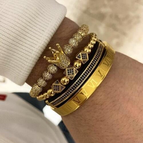 Luxury Royal Crown Charm Bracelet Men Fashion 2020 Fahsion New Braided Adjustable Men Bracelet For Jewelry Gift