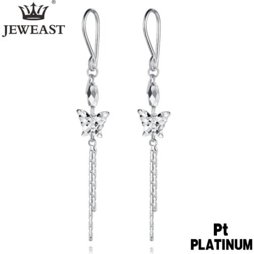 YBF Pt950 Pure Gold Earring Real Platinum Solid Gold Earrings Shiny Star Upscale Trendy Classic Fine Jewelry Hot Sell New 2020