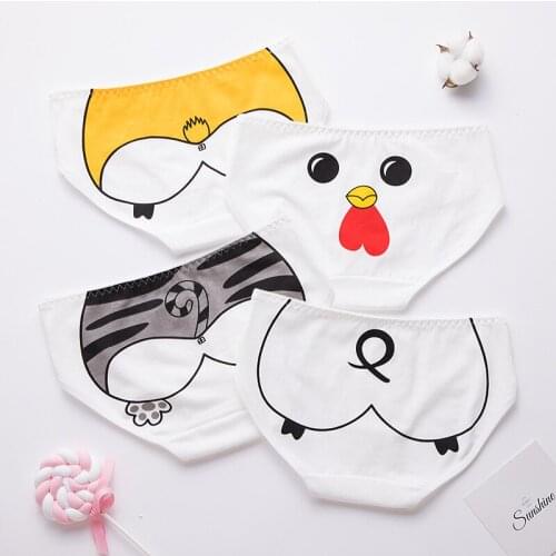 Cartoon Animals Printing Seamless Underwear Women Sexy Panties For Menstruation Girl Comfortable Briefs Lingerie Tanga New Hot