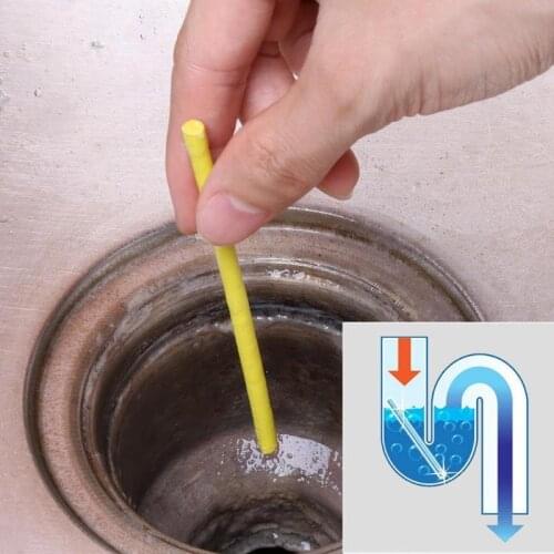 12/set Sani Sticks Oil Decontamination The Kitchen Toilet Bathtub Drain Cleaner Sewer Cleaning Rod Convenient Sewer Hair Clear