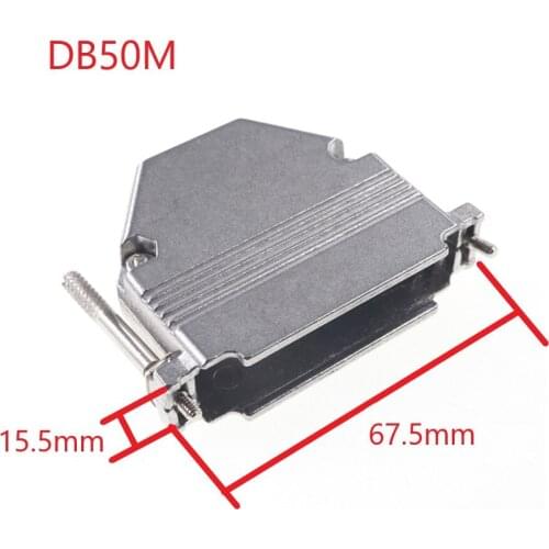 2 pcs D-Sub Connector Hood DB50 DB78 24W7 36W4 43W2 180 Degree Cable Exit Assembly Hardware 2 Backshell Shield Zinc Alloy