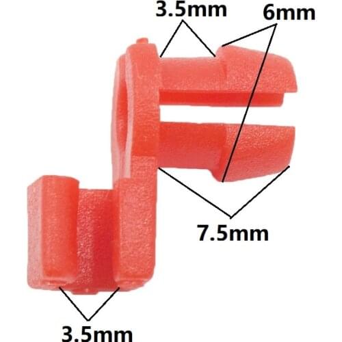 KA LI LI 50Pcs Red Plastic Door Lock Rod Retaining Clip Universal Car Fastener Clips