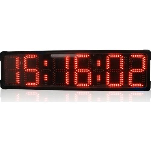8" Single-sided outdoor waterproof race countdown clock led digital countdown timer clock electronic led big stopwatch