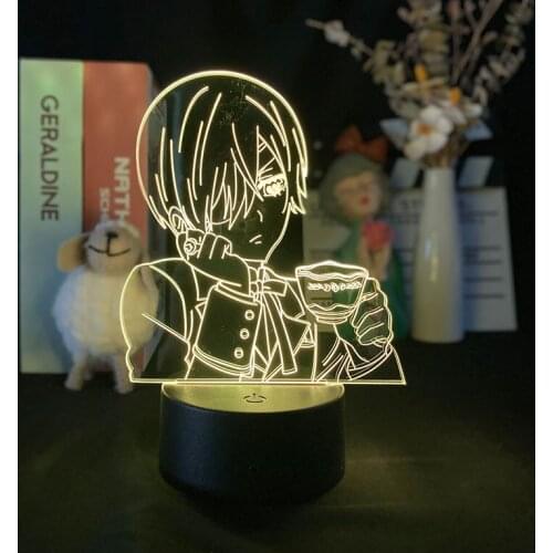 Acrylic 3d Lamp Anime Black Butler for Bedroom Decor Night Light Kids Birthday Gift Room Desk Led Light Manga Color Changing