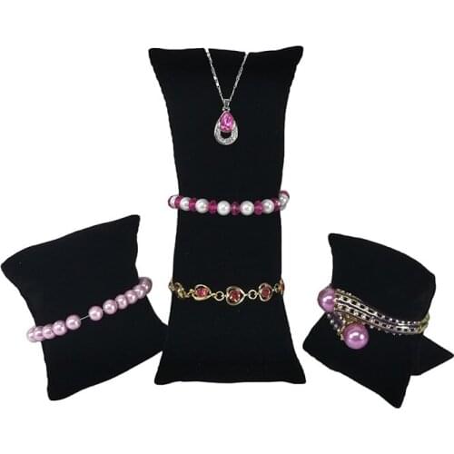 Velvet Bracelet Jewelry Pillow Holder Bangle Watch Chain Jewelry Organizer Rack Pendant Anklet Pillow Cushion Stand