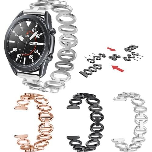 Stainless steel wristband for Samsung galaxy watch 3 41/45 metal Smart watch strap 20/22mm Quick disassembly Bracelet accessory