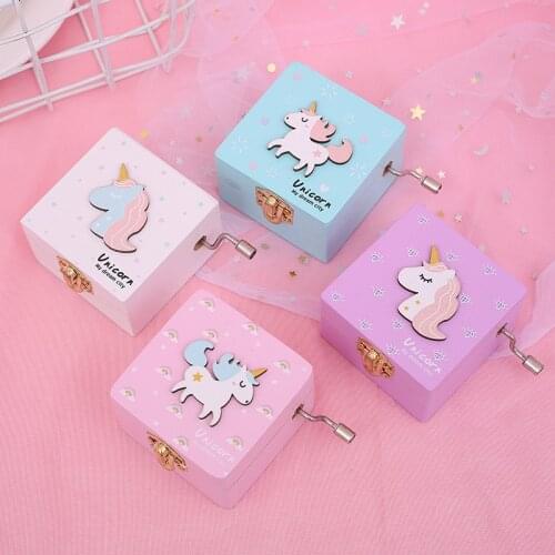 Wooden Music Box Hand- Girls Jewelry Musical Box ToyGame Box Special Souvenir Gift for Baby Child Baby Girl