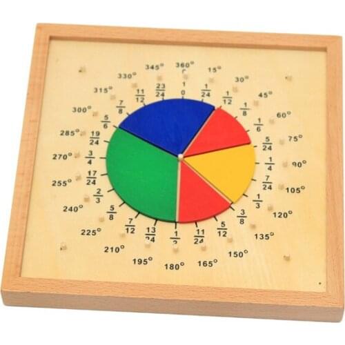 Baby Toys Circular Mathematics Score Cognitive Aid Montessori Wooden Board Toys Child Education Gift Toys