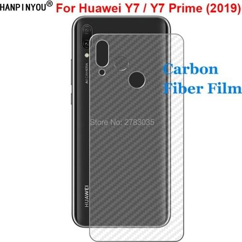 For Huawei Y7 / Y7 Prime (2019) 3D Anti-fingerprint Transparent Carbon Fiber Back Film Screen Protector (Not Tempered Glass)