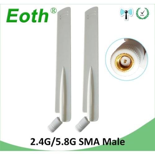 Wifi Antenna 5PCS 2.4GHz 5.8Ghz Dual Band 8dBi RP-SMA Omni-Directional WIFI aerial white outdoor SMA female wireless router