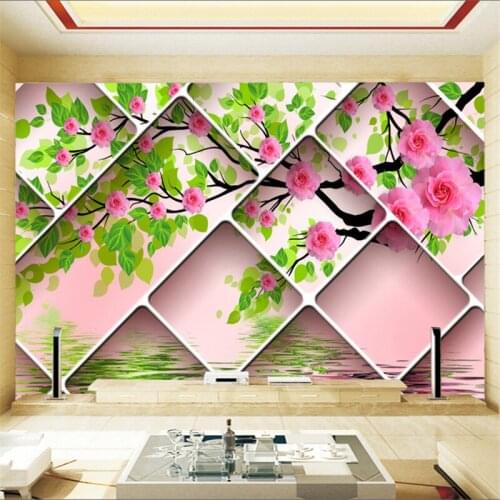 Beibehang Custom photo wallpaper wall painting background living room TV natural warm rose 3d murals wallpaper papel de parede