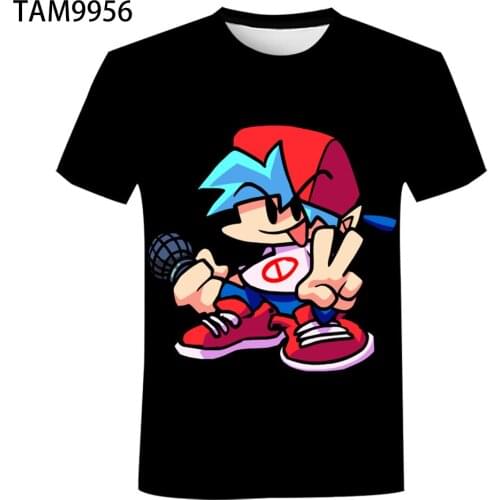 Friday Night Funkin New Product Launch 3D Printing T-Shirt Adult Children T-Shirt 2021 Summer Hip-hop Casual Short-Sleeved T-Shi