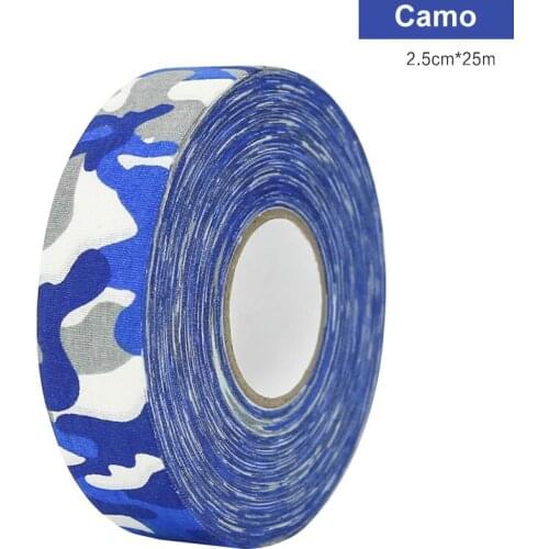 COLDINDOOR 2Pc Hockey Stick Tape 2.5cm x 25m Multipurpose Colorful Sport Safety Cotton Cloth Enhances Puck Handling Elbow G