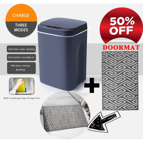 Intelligent Trash Can Automatic Sensor Dustbin Sensor Electric Waste Bin Home Rubbish Can For Bedroom Kitchen Bathroom Garbage