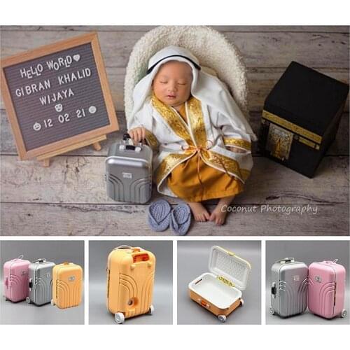 Coconut Newborn Photography Props Baby Creative Props Mini Trunk Suitcase Luggage Fotografia Studio Accessories Photo Props