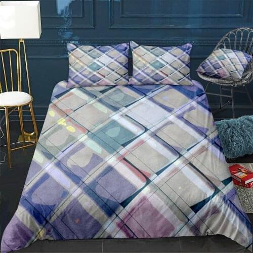 Lovely Geometric Background IV Bedding Set For Bedroom Soft Bedspreads For Double Bed Home Duvet Cover Quality Quilt Cover