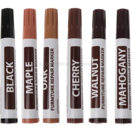 6 Color Furniture Repair Wood Cabinet Floor Touch Up Markers Scratch Filler Remover N30 dropship