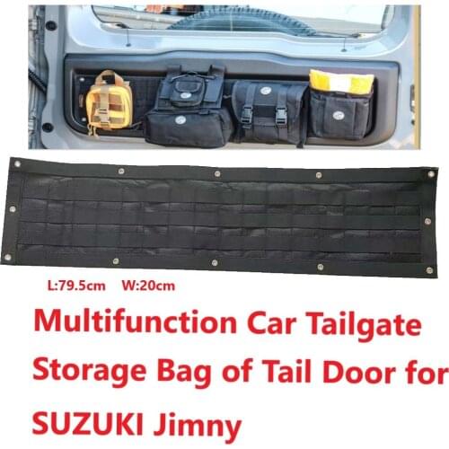 Stowing Tidying For Jimny Sierra Multifunction Car Tailgate Storage Bag Tail Door Organizer For Suzuki Jimny 2019 2020 2021