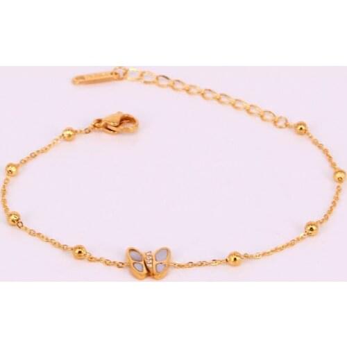 Fashion Temperament Shell Three-Dimensional Crystal Butterfly Bead Bracelet Woman Bracelet Jewelry For Women Jewelry Wholesale