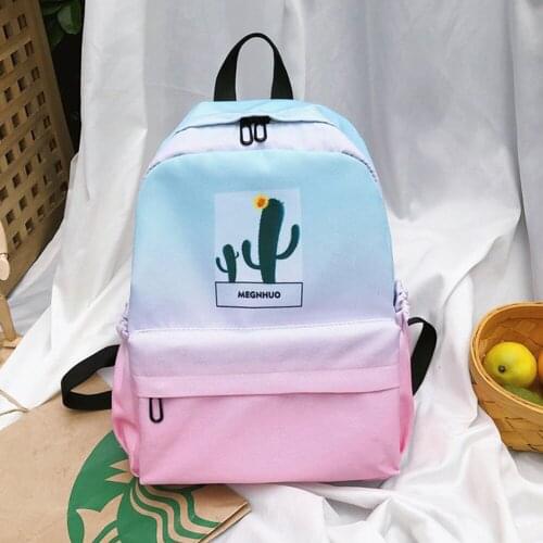 2021 Fashion Trend Gradient Color Backpack Shoulder Bag Daily Bag Book Bag for Men and Women