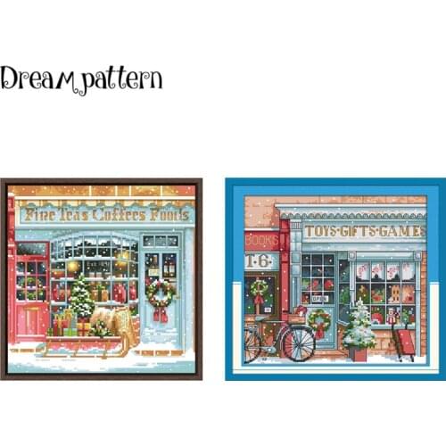 Fine teas coffees cross stitch kit aida fabric 18ct 14ct 11ct white unprint canvas cotton thread embroidery kits DIY craft set