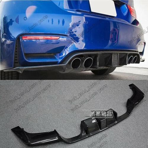 Real Carbon Fiber Rear Bumper Diffuser Lip Refit for BMW F80 M3 F82 M4 2015 2016 2017