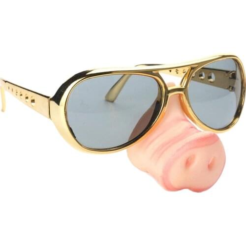 Novelty Pig Nose Sunglasses Funny Party Fancy Dress Costume Photo Props