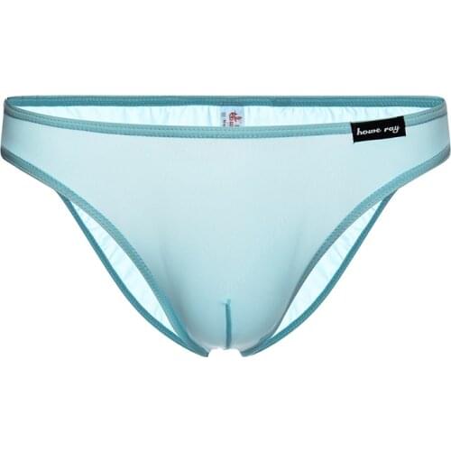 New Underwear Briefs Men Male Underwear Fashion Sexy Men Exotic Breathable Ice Silk Triangle Solid Men Underwears Wholesales