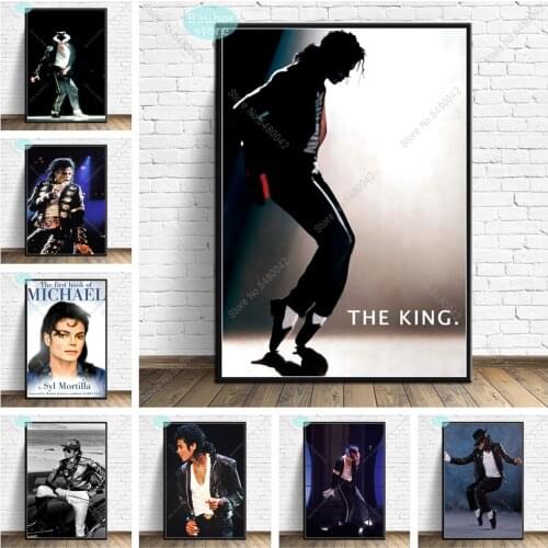 Michael Jackson Poster Wall Art King of The Musician Dancer Canvas Painting Posters and Prints for Room Decorative Home Decor