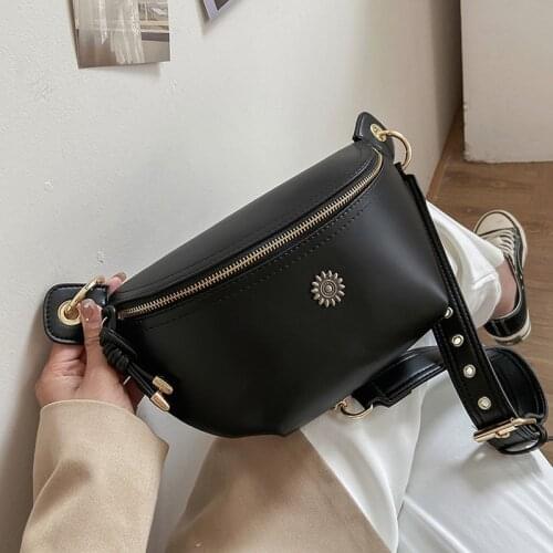 Pu Leather Waist Bags Women Designer Chest Pack Fashion Belt Purse Packs Womens Belt Bag High capacity Messenger Ladies Bag