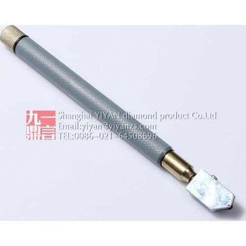 2pcs/lot carbide tip hand Type Glass & tile Cutter oil feed with metal handle sharp-edged cutting tool