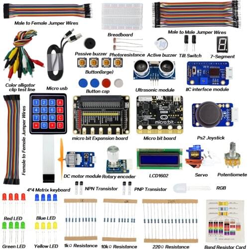 Adeept BBC Micro:bit Starter Kit | Electronic Starter Kit for Micro:bit with 31 Projects Tutorial Book