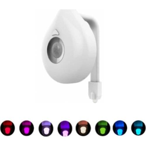 LED Motion Sensor Toilet Seat Night Lighting 8 Colors Backlight For Bathroom Toilet Bowl WC Light Auto LED Toilet Night Light