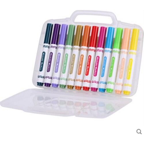 DL Effective 70669 washable series watercolor pen 12 color design bright smooth water cone NIB Stationery office supplies for
