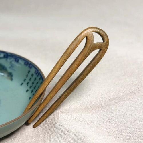 1 Pc Vintag Hair Jewelry Hand-Carved Wood Sticks Hairpins for women U Shape Ebony Bridal Headwear hair comb hair hair ornaments