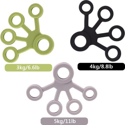 1PC 3levels Finger Strength Exerciser ECO Silicone Ring Gripper Crossfit Fitness Finger Extension Strength Training Grip